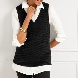 NWOT Black and White Women's Sweater Vest